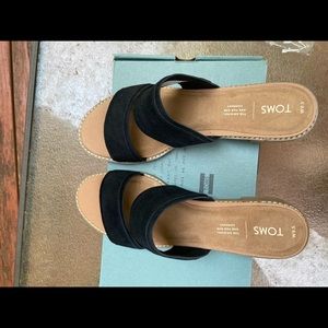 Toms Mariposa black sandals. Brand new in box. 9.5
